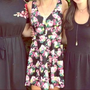 Floral dress with open back